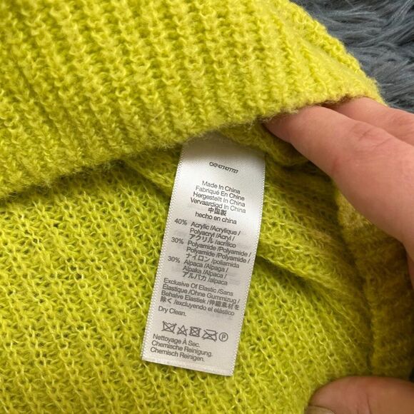 Madewell Yellow Green Alpaca Sweater Size XS - Picture 3 of 5